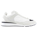 Chanel 24P White and Light Grey Nylon Suede Sneakers - 39.5