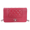 Chanel Cherry Pink Quilted Mademoiselle Wallet on Chain Bag