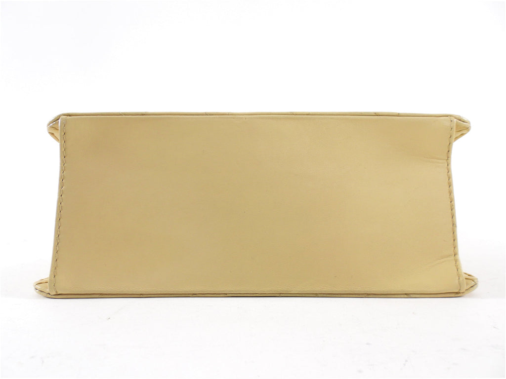 Chanel Vintage 1997 Beige Stitch Shoulder Flap Bag