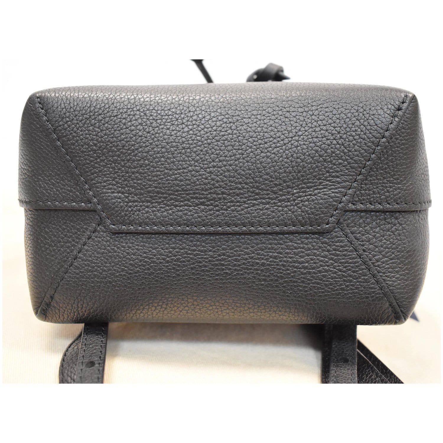 LOUIS VUITTON Lockme Calfskin Leather Backpack Bag Black