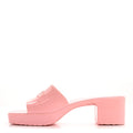 Rubber Gucci Logo Womens Platform 20/60mm Slide Sandals 41 Wild Rose