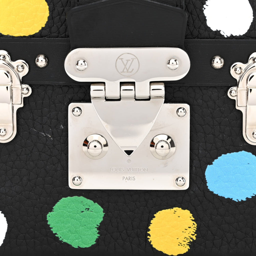 Louis Vuitton x Kusama Yayoi Taurillon Petite Malle Crossbody Bag - Black