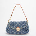 Louis Vuitton Pleaty Vintage Monogram Mini Denim Handbag