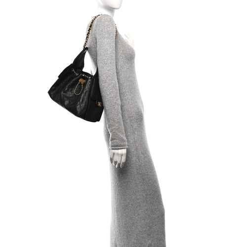 Caviar Quilted Small Chanel 25 Handbag Black