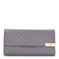 Soft Microguccissma Dice Continental Flap Wallet Purple