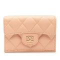 Chanel Coco Mark Matelassé Caviar Skin Trifold Wallet