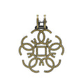 Chanel Metal Coco Mark Rhinestone Single Earring B17S