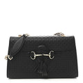 Microguccissima Medium Emily Chain Shoulder Bag Black