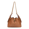 Caviar Quilted Small Chanel 25 Handbag Brown