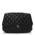 Lambskin Quilted Chanel 3 Maxi Flap Bag Black