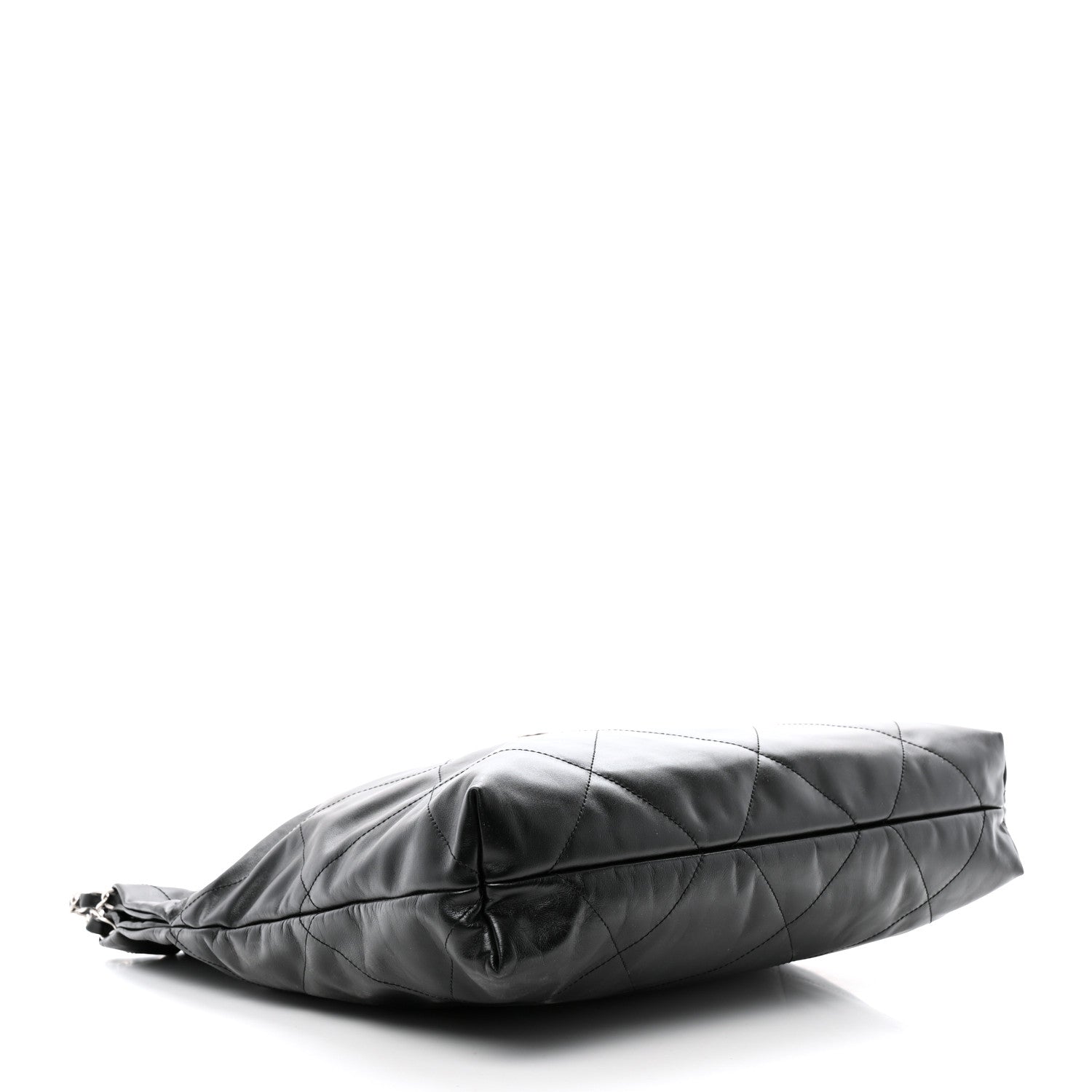 Shiny Calfskin Quilted Chanel 22 Black