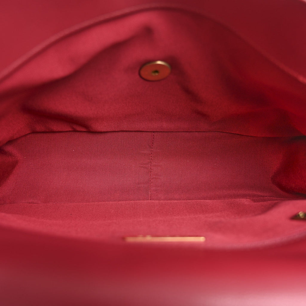Goatskin Quilted Large Chanel 19 Flap Dark Pink