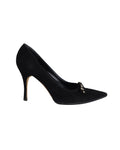 Women's Gucci Pointed Court Shoes in Black Suede