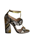 Women's Gucci Dionysus Buckle Metallic Floral Brocade Sandals in Multicolor Silk