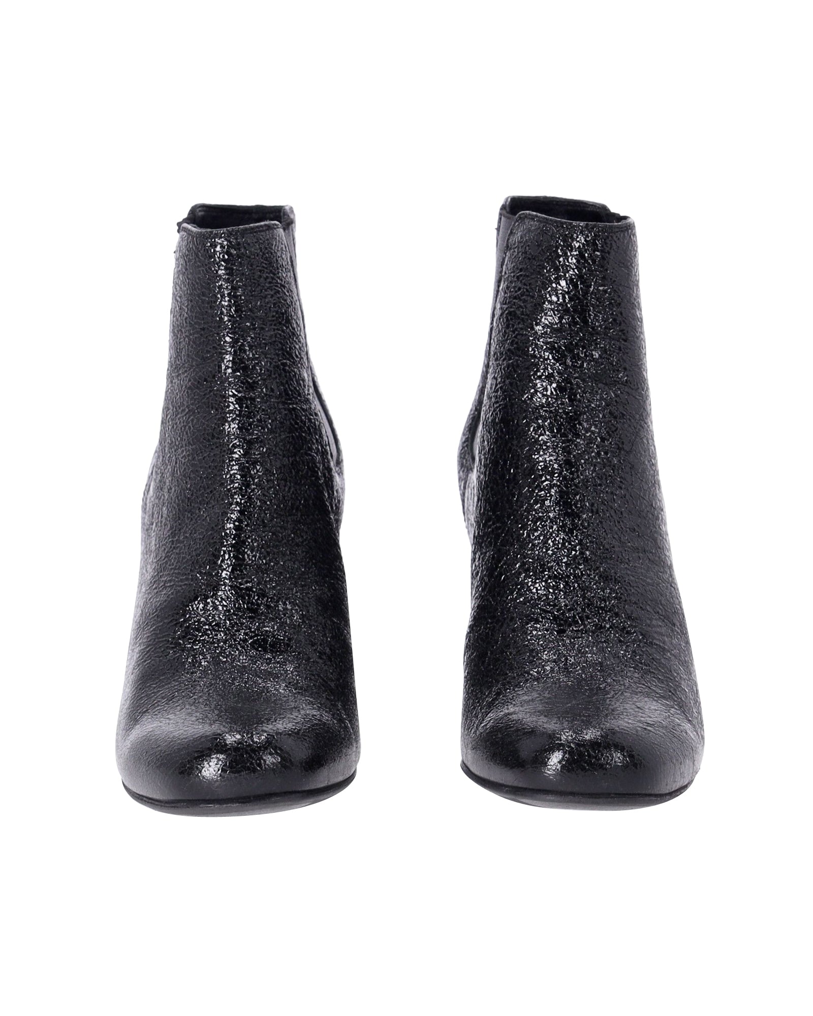Saint Laurent High Heel Chelsea Boots in Black Leather