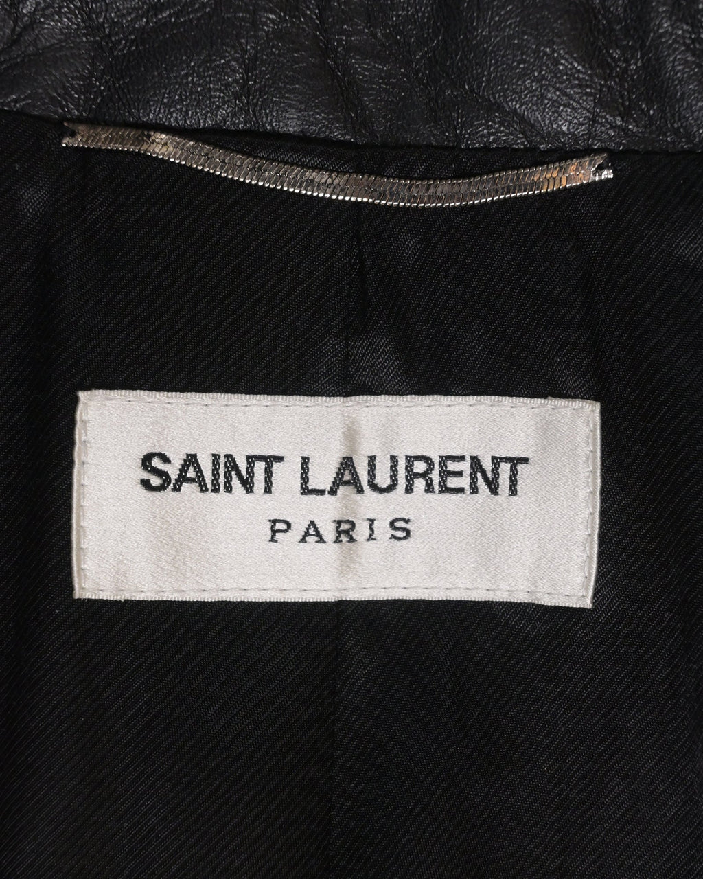 Saint Laurent Double-Breasted Jacket in Black Leather