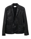 Saint Laurent Western Blazer Jacket in Black Leather