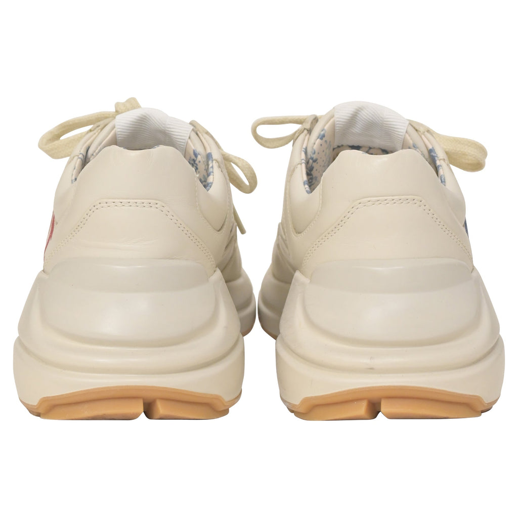Gucci Rhyton Glitter Gucci Sneakers in White Leather