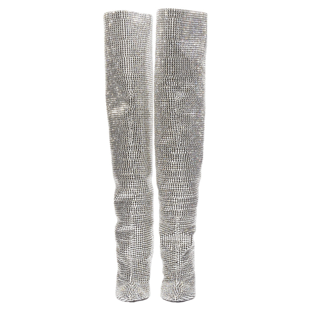 Women's Saint Laurent Niki Swarovski crystal encrted boot