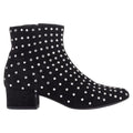 Women's Saint Laurent suede strass crystal embellished ankle boot shoe