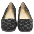 Women's Gucci monogram printed suede square toe loafer