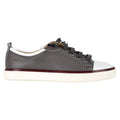 Hermès Two Tone Inside Lace Up Sneakers in Grey Leather