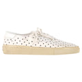 Women's Saint Laurent Star Print Sneakers in White Cotton