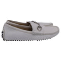 Gucci Horsebit Driver Shoes in White Leather