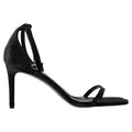 Women's Saint Laurent Ankle Strap Sandal Heels in Black Suede