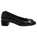 Chanel Cap Toe CC Pearl Detail Ballet Flats in Black Leather
