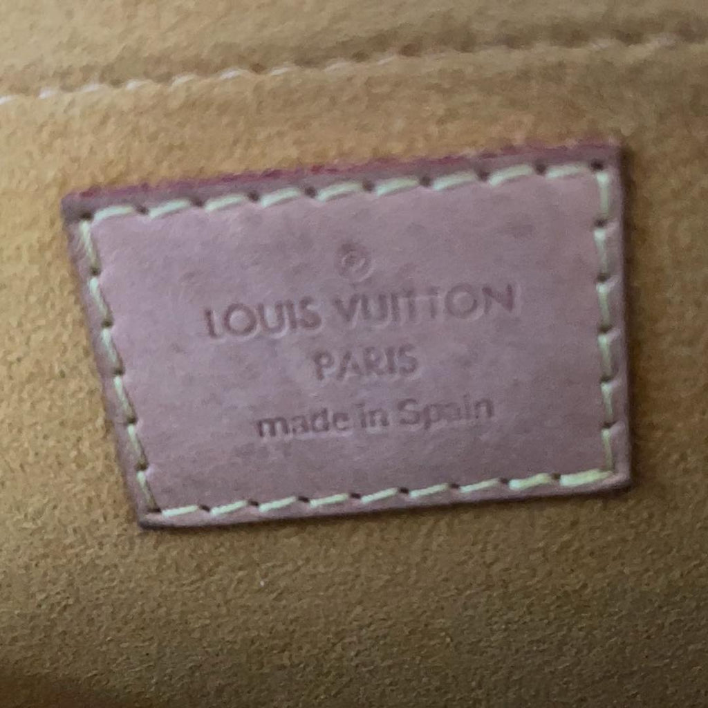 Louis Vuitton Vintage Shoulder Handbag Monogram Denim Mini Pretty Canvas Leather Blue