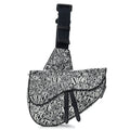 Dior x SHAWN STUSSY Grained Calfskin Saddle Bag - Navy Blue