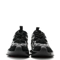 Tela Retino Mesh Crystal Suede GG Monogram Womens Gucci Run Sneakers 35.5 Black Silver
