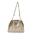 Metallic Caviar Quilted Small Chanel 25 Hobo Gold