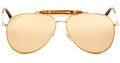 GUCCI Bamboo Aviator 24K Gold Mirror Lenses Unisex Sunglasses