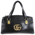 Gucci Black Arli Handle Large GG Shoulder Bag