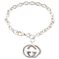 Gucci Sterling Silver GG Pendant Chain Bracelet - S