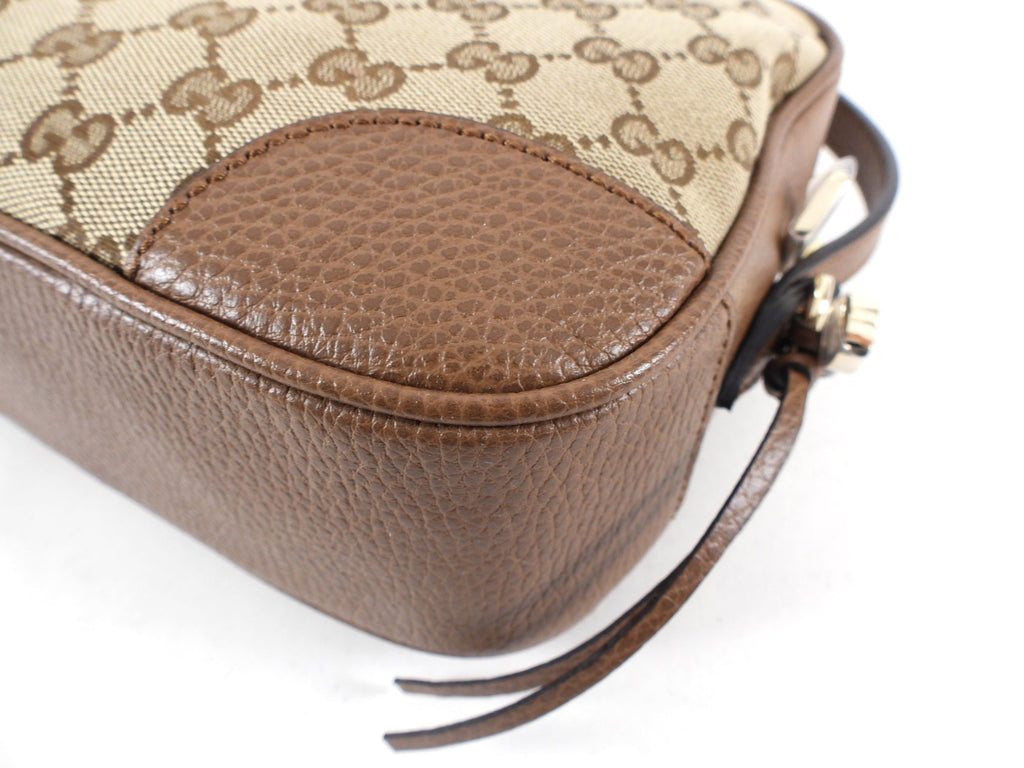 Gucci Brown Monogram Canvas Mini Bree Crossbody Bag