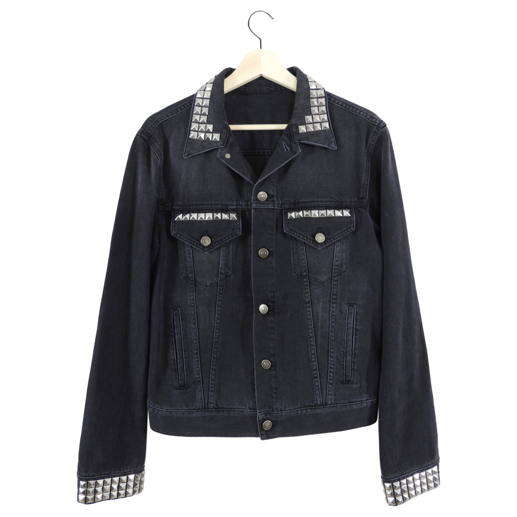 Gucci Blind For Love Black Denim Studded Embroidered Jacket - M