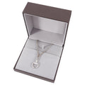 Gucci 18k White Gold and Diamond Horsebit Necklace
