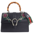Gucci Large Crystal Flower Embellished Dionysus Bamboo Bag