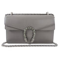 Gucci Grey Leather Small Dionysus Jewelled Clasp Bag