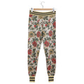 Gucci Gold Lurex Floral Knit Leggings - S