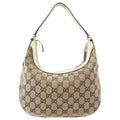 Gucci Ivory Small Monogram Canvas Hobo Bag