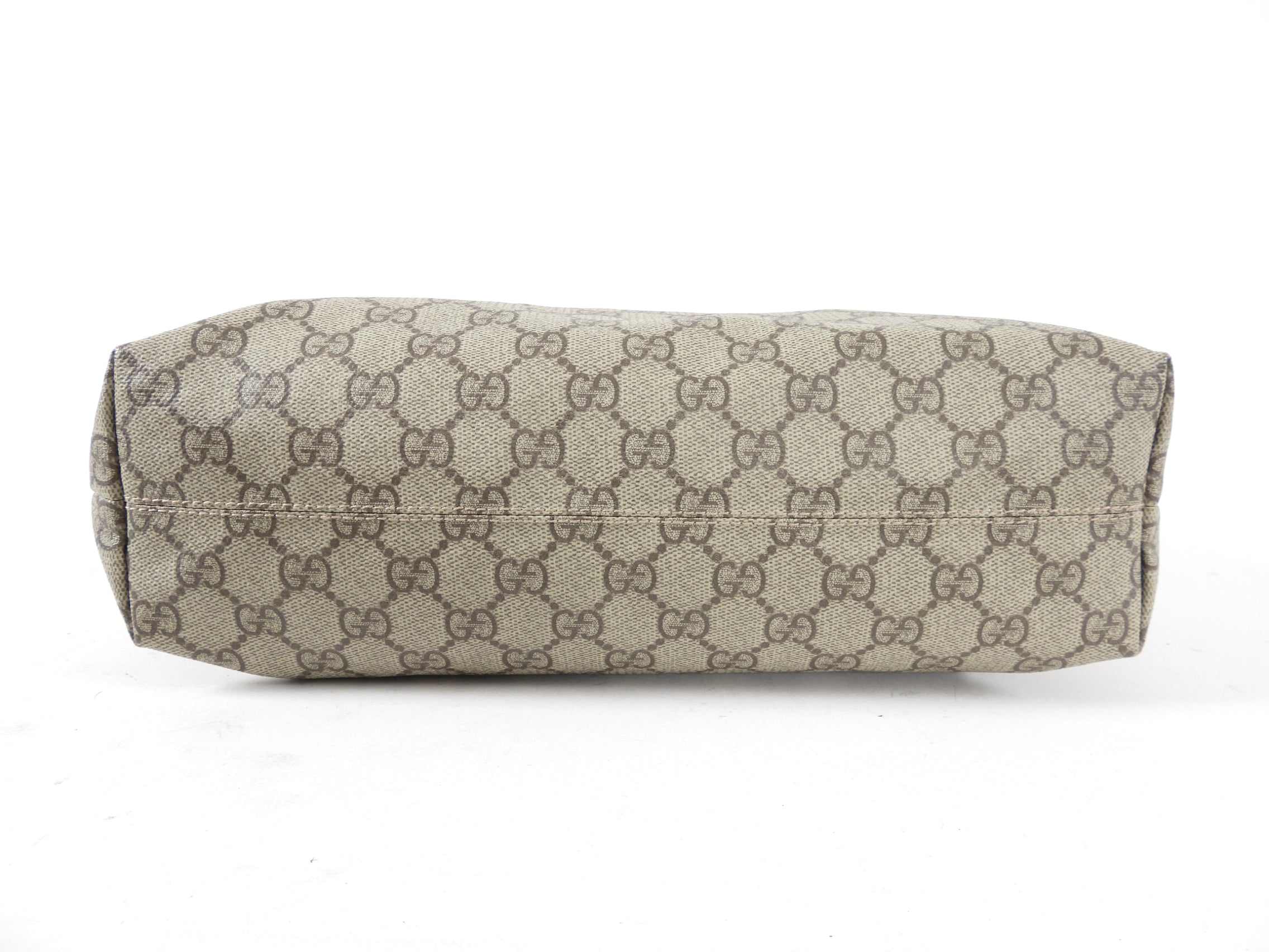 Gucci Monogram Supreme Small Ivory Tote Bag