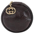 Gucci Brown Monogram Supreme Round Travel Jewelry Case