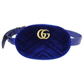Gucci Velvet Marmont Belt Bag Royal Blue - 85 / 34