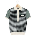 Gucci Ivory Green Diamond Polo Shirt - XS