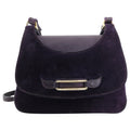Gucci Vintage circa 1970's Purple Suede Shoulder Bag