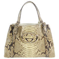 Gucci Natural Python Britt Medium GG Logo Tote Bag